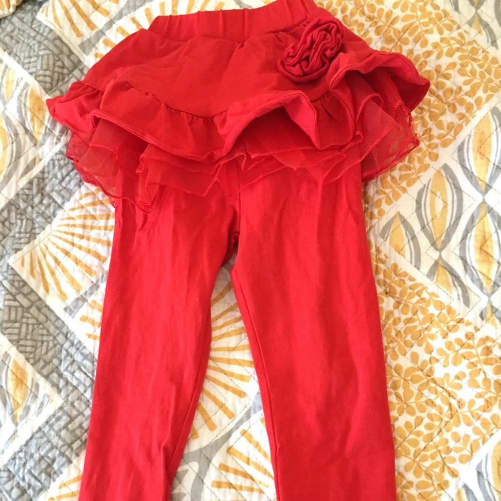 Joe-Ella 2T red skirt leggings
